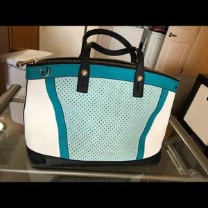 COPY - Henri bendel two tone blue and white bag